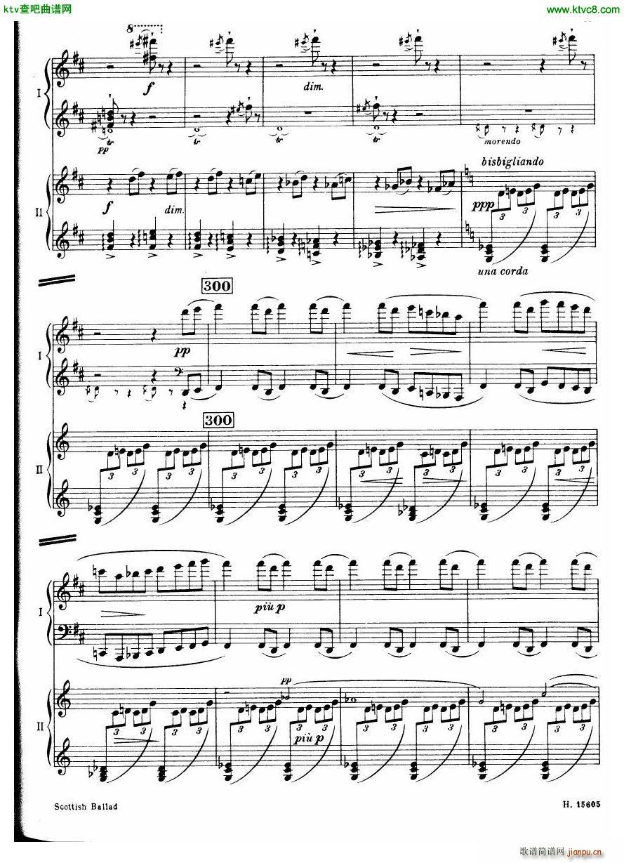 Britten Scottish Ballad op 26 arr for 2 pianos()30