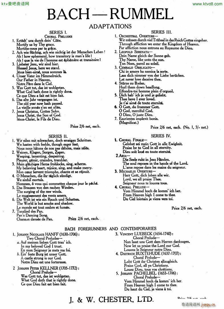 Bach Rummel Transcriptions()1