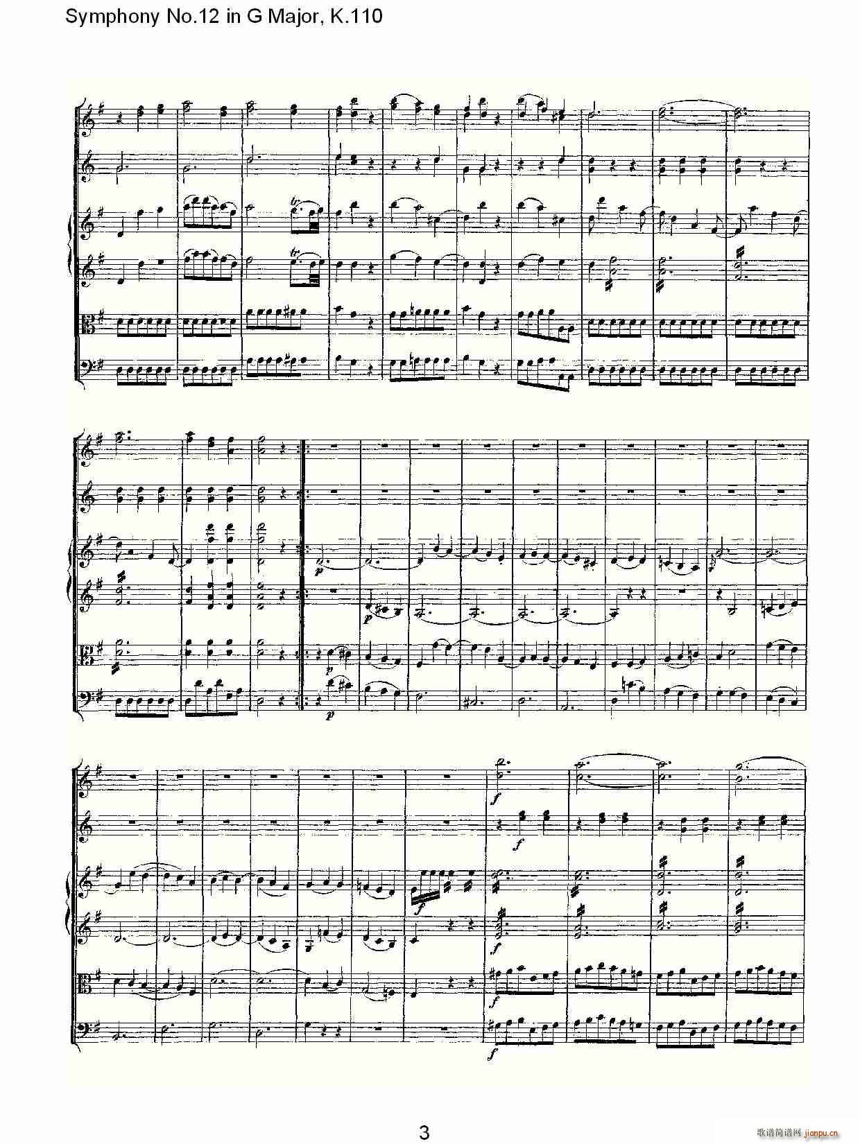 Symphony No.12 in G Major, K.110(ʮּ)3