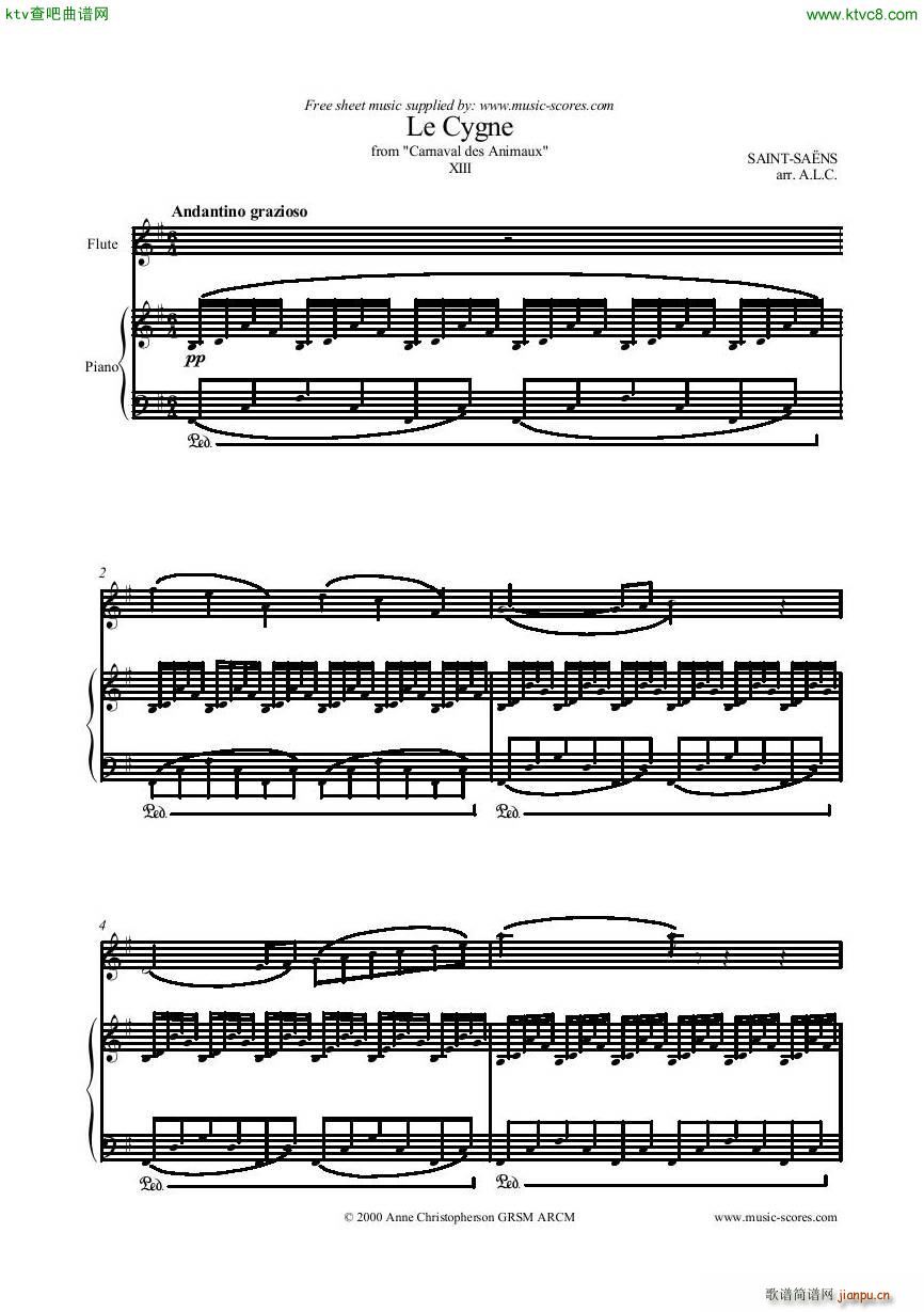 Le Cygne De Saint Saens flute and piano()1