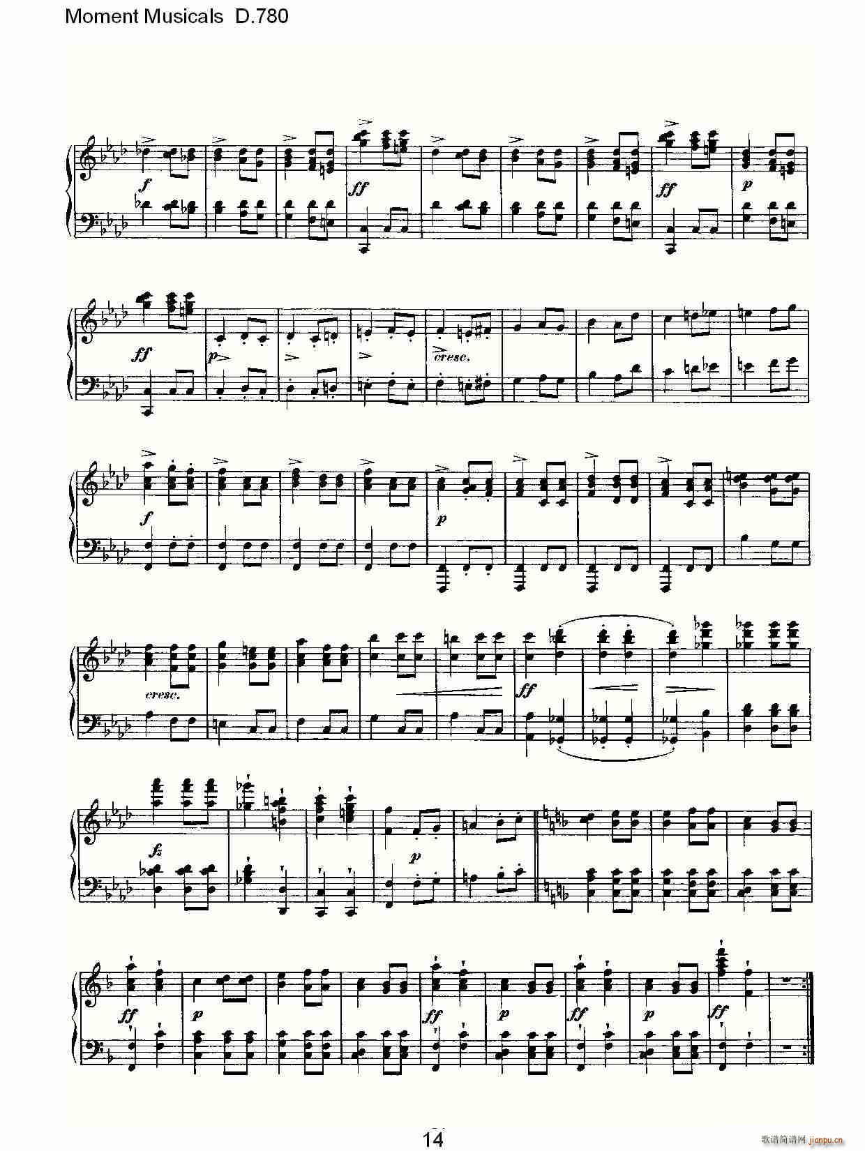 Moment Musicals D.780(ʮּ)14