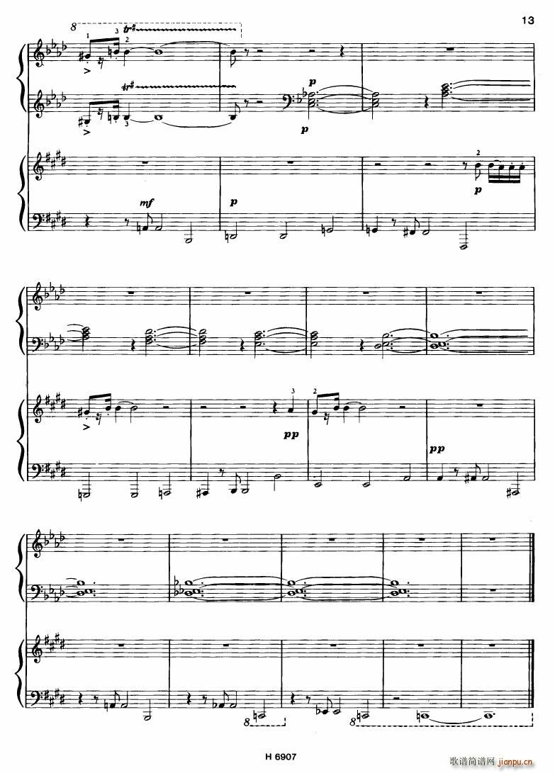 Barton Sonatina for 4 hands()13
