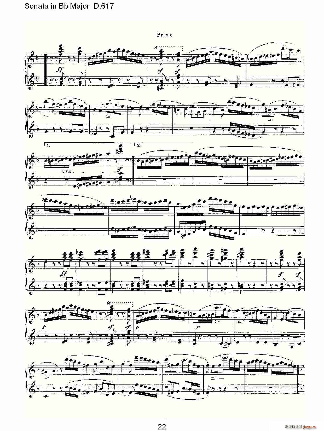 Sonata in Bb Major D.617(ʮּ)22