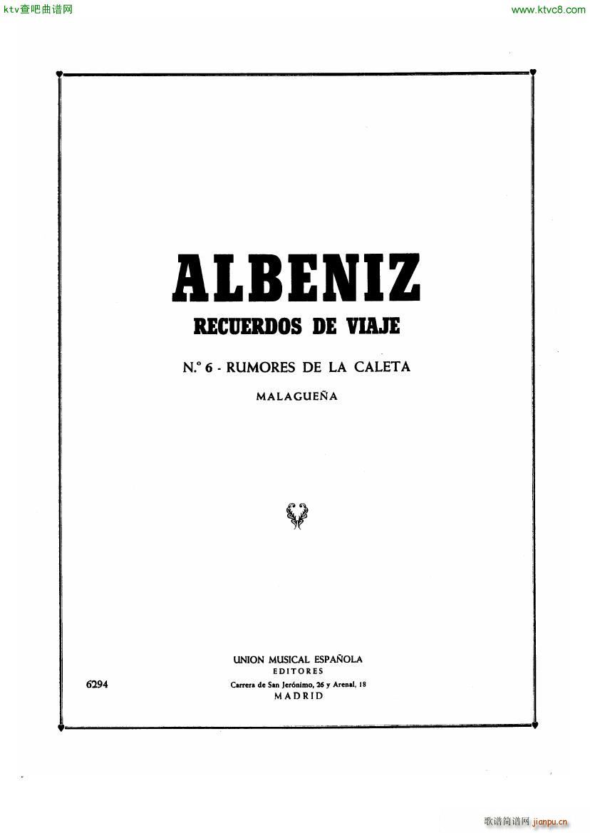 Albeniz op 71 no 6()1