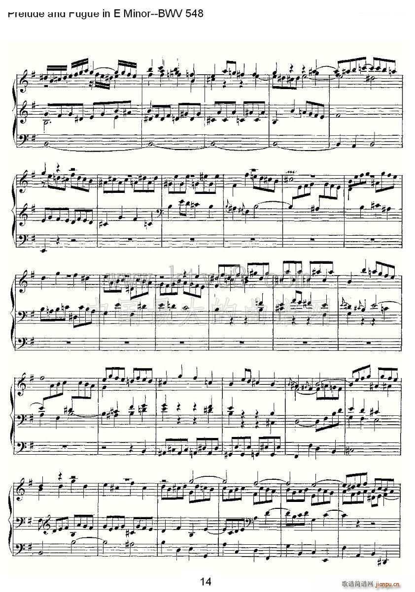 Prelude and Fugue in E Minor BWV 548 ܷ(ʮּ)14