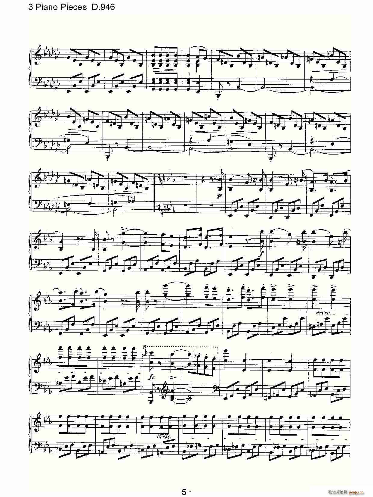 3 Piano Pieces D.946()5