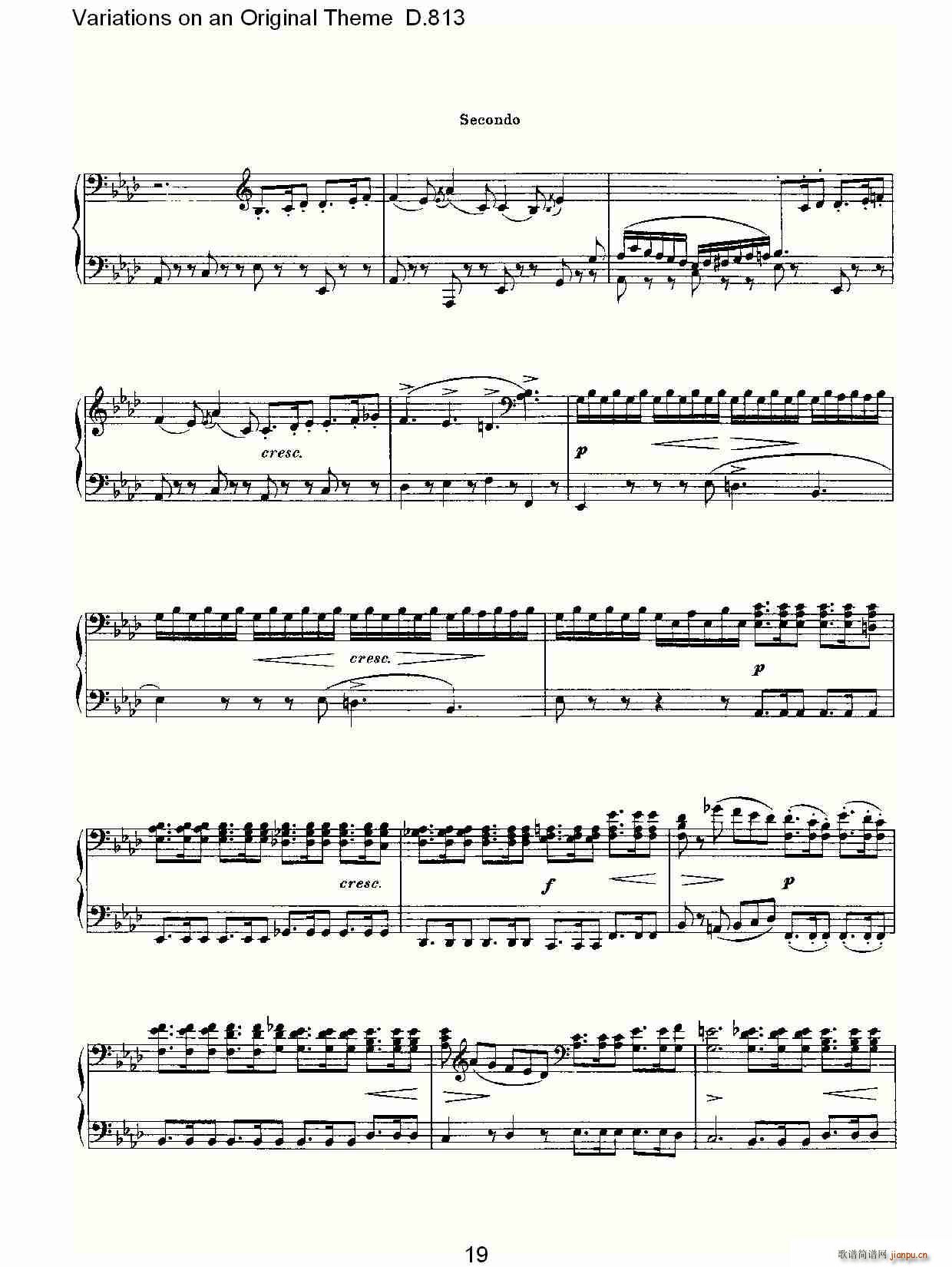 Variations on an Original Theme D.813(ʮּ)19