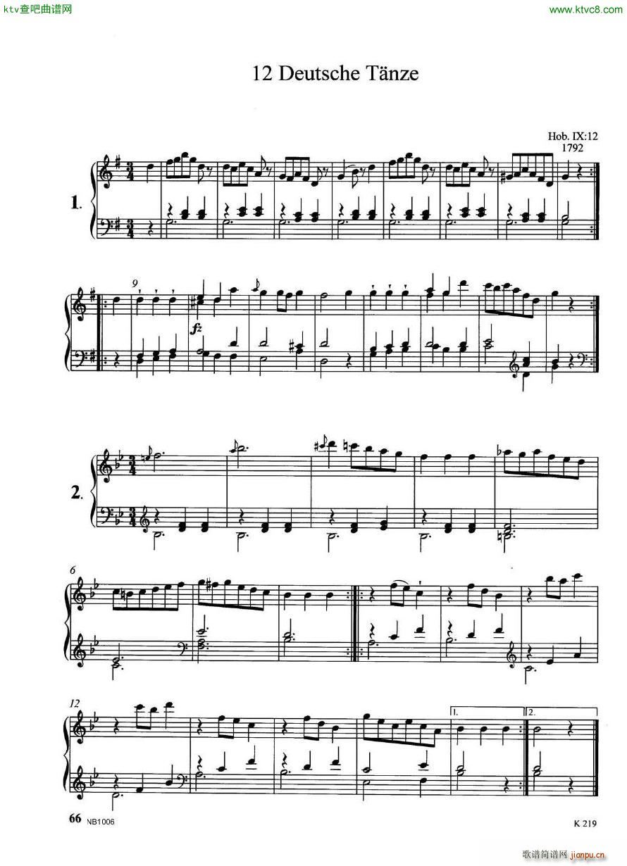 Haydn German Dances 12 pf()1