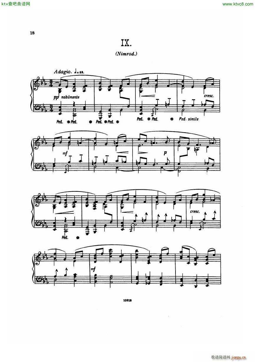 Edward Elgar Enigma Variations Op 36()19