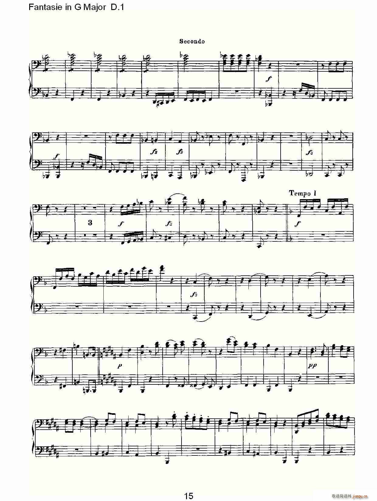 Fantasie in G Major D.1(ʮּ)15
