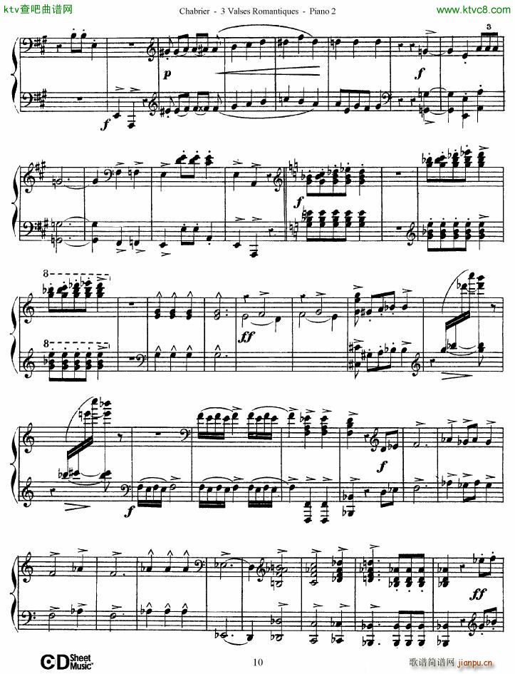 Chabrier 3 Valses Romantiques Piano 2()10