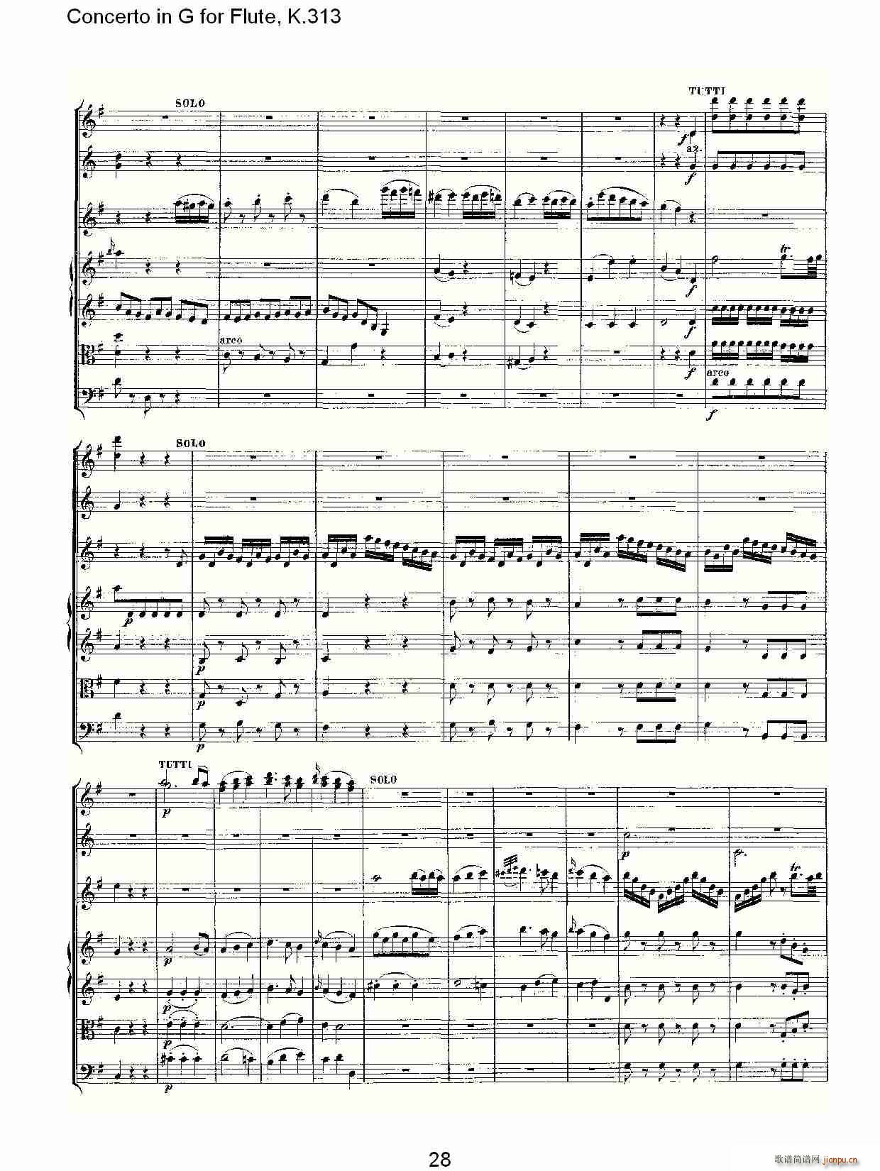 Concerto in G for Flute, K.313()29