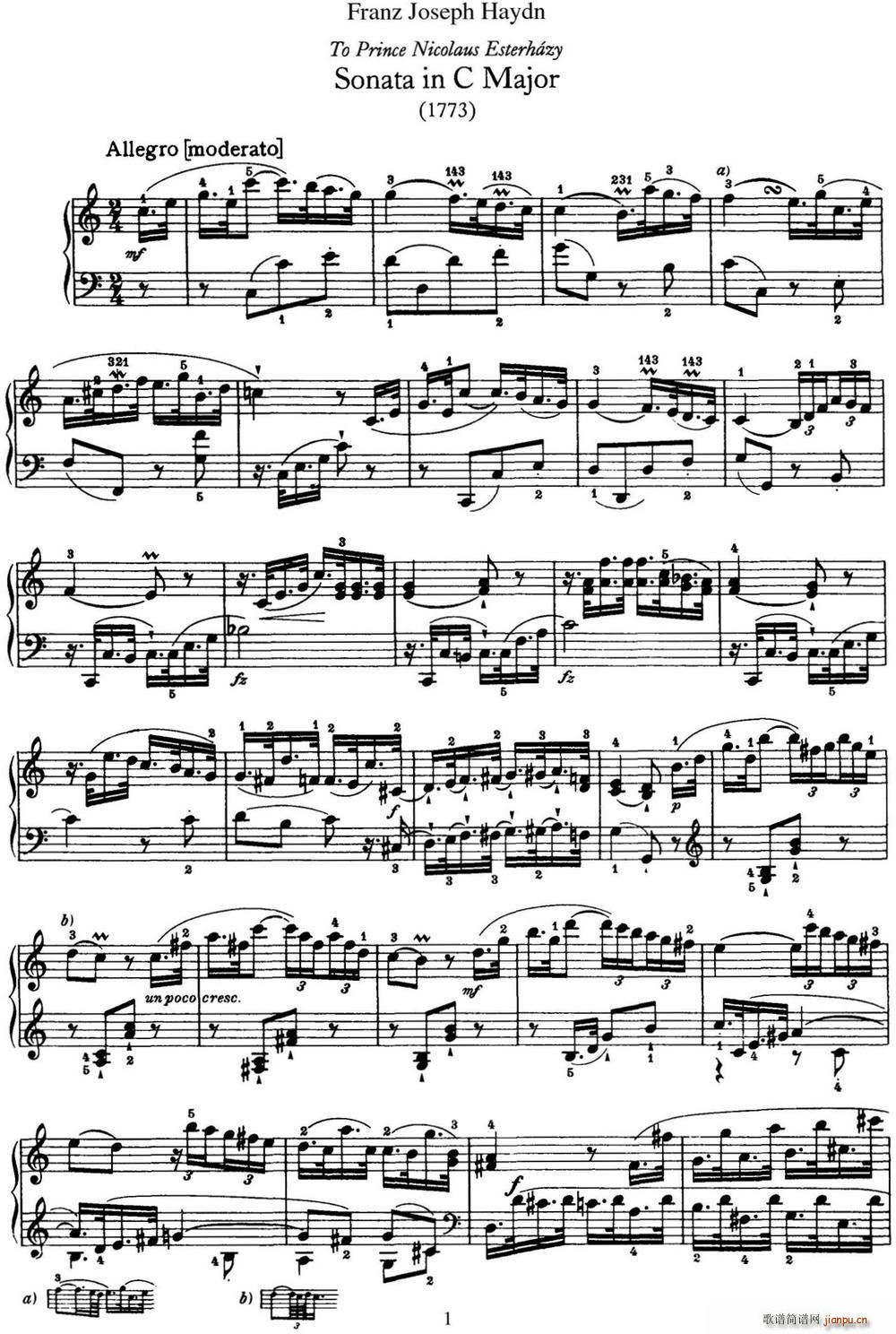   Hob XVI 21 in C major()1