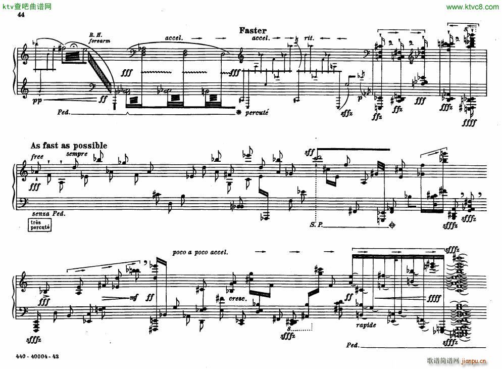 Bolcom 12 etudes for piano()44