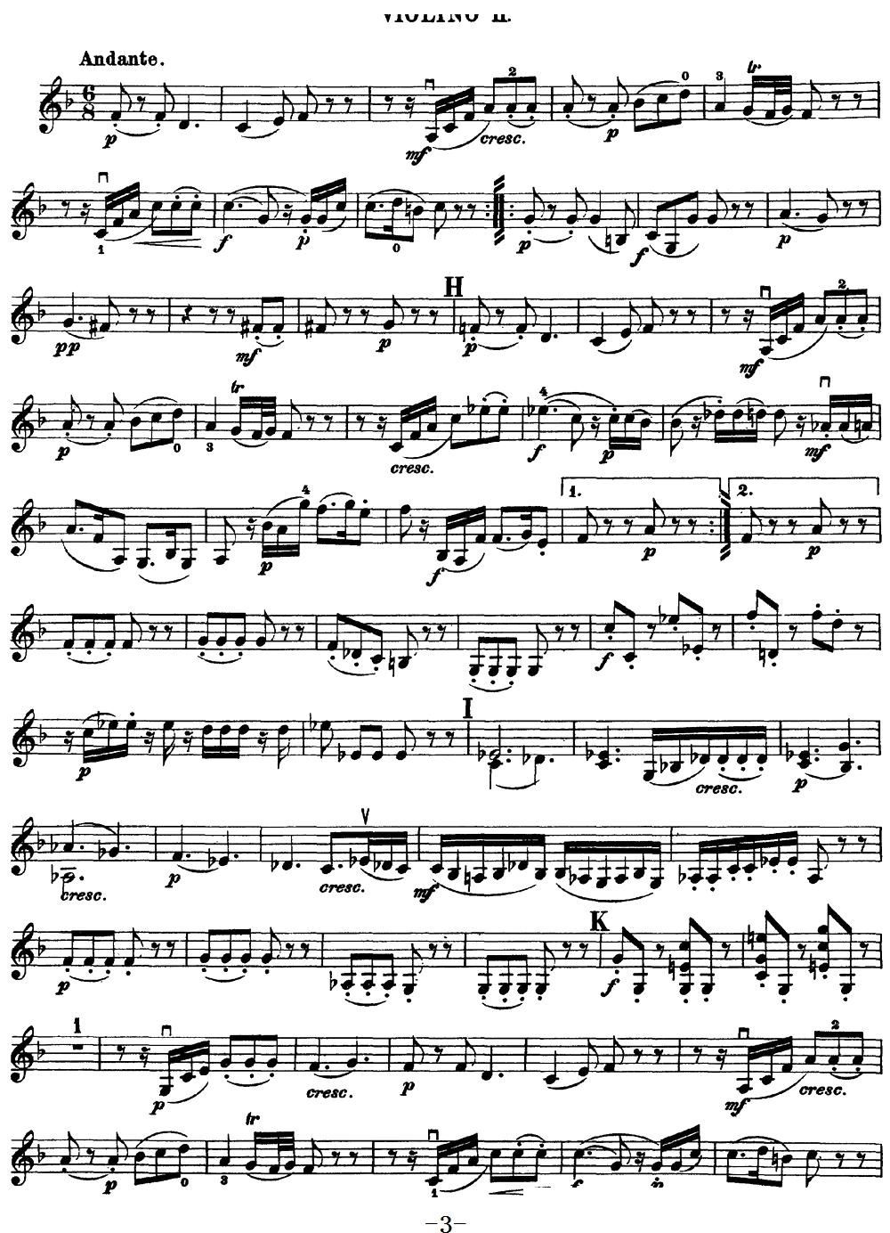 Mozart Quartet No 15 in D Minor K 421 Violin 2(ʮּ)3