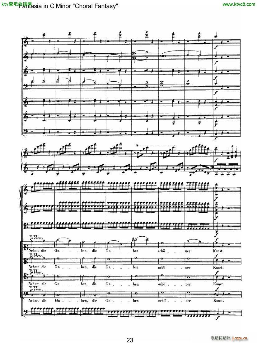 Beethoven op 80 Choral Fantasy ()8