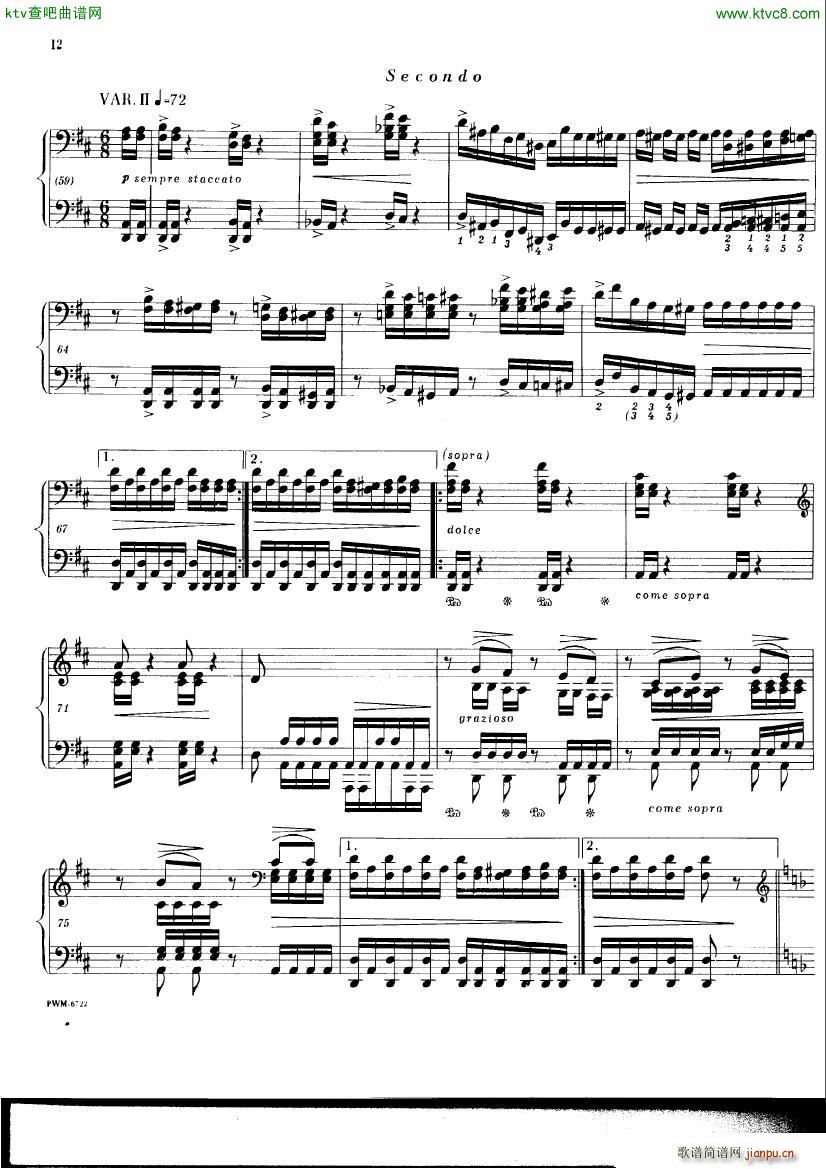 Chopin ekier variations in D()10
