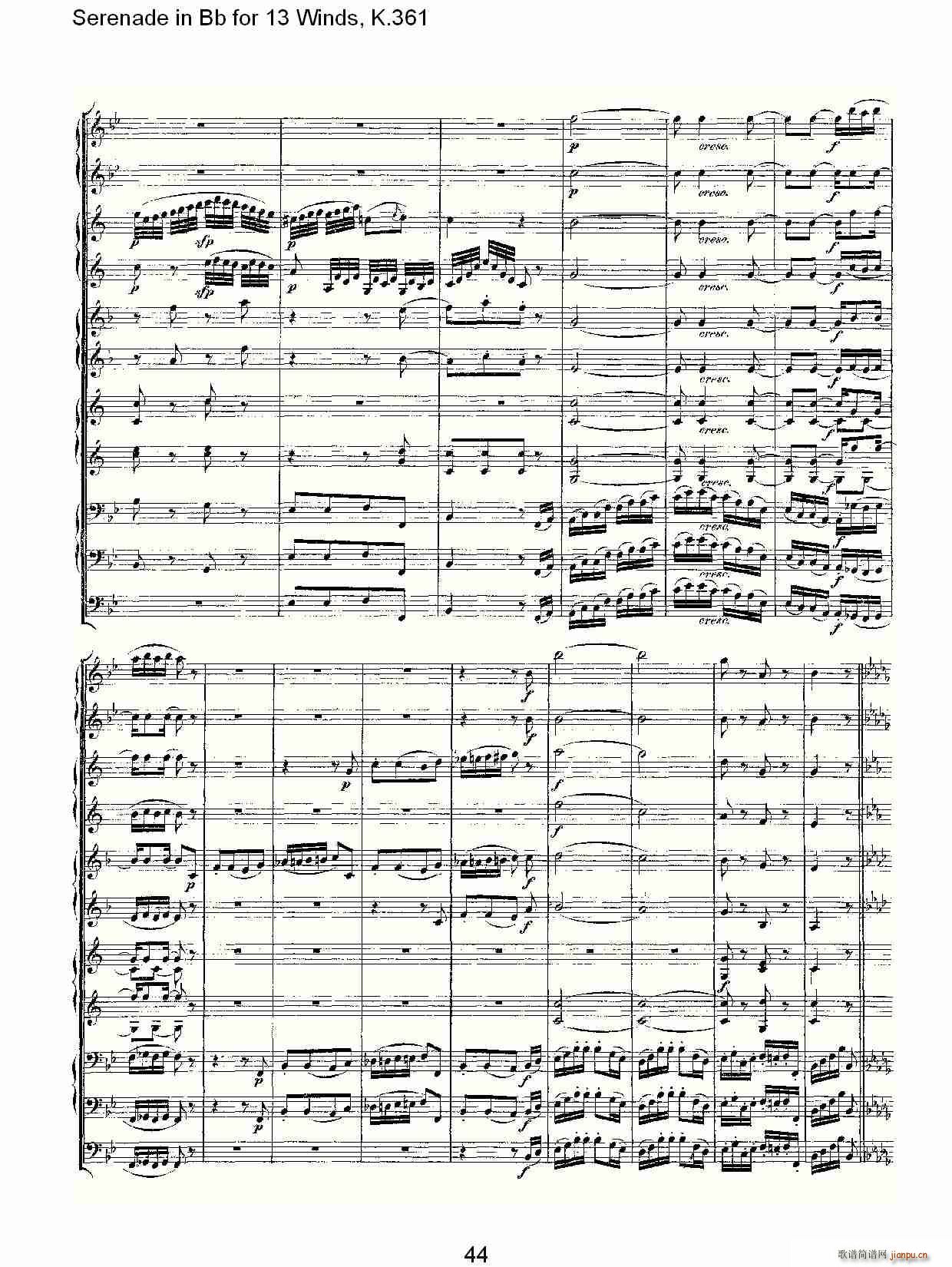 Serenade in Bb for 13 Winds, K.361(ʮּ)14
