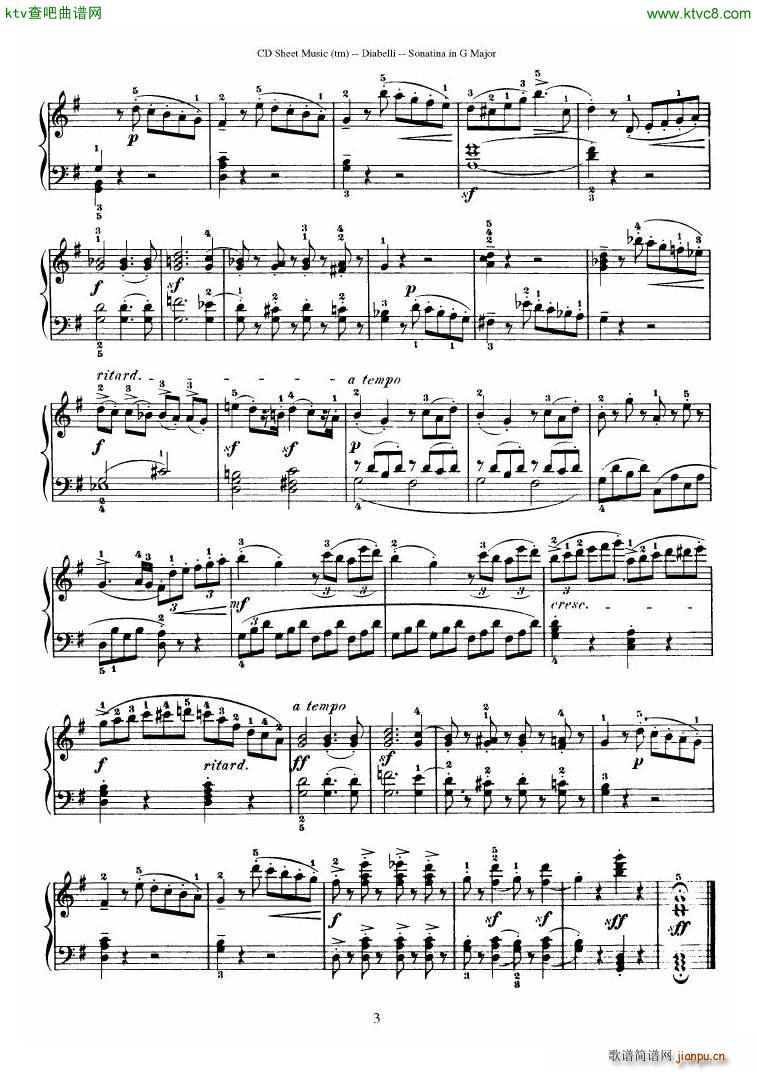 Diabelli Sonatinas Op 168 No 1 7 34P()26