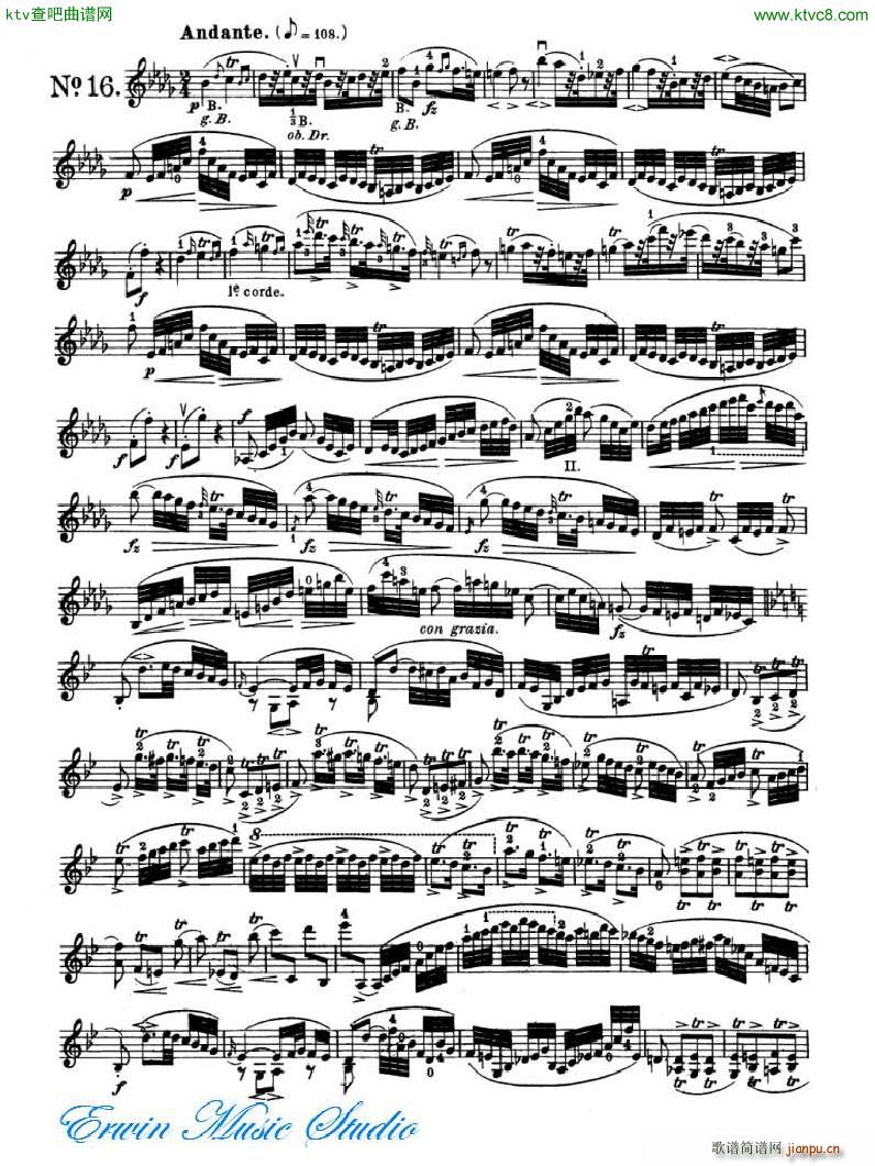 ޵ 24ϰPierre Rode 24 Studi Per violino 09 16(ʮּ)15