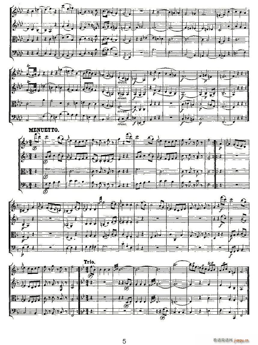 Quartet No 8 in F Major K 168 Fڰ()5