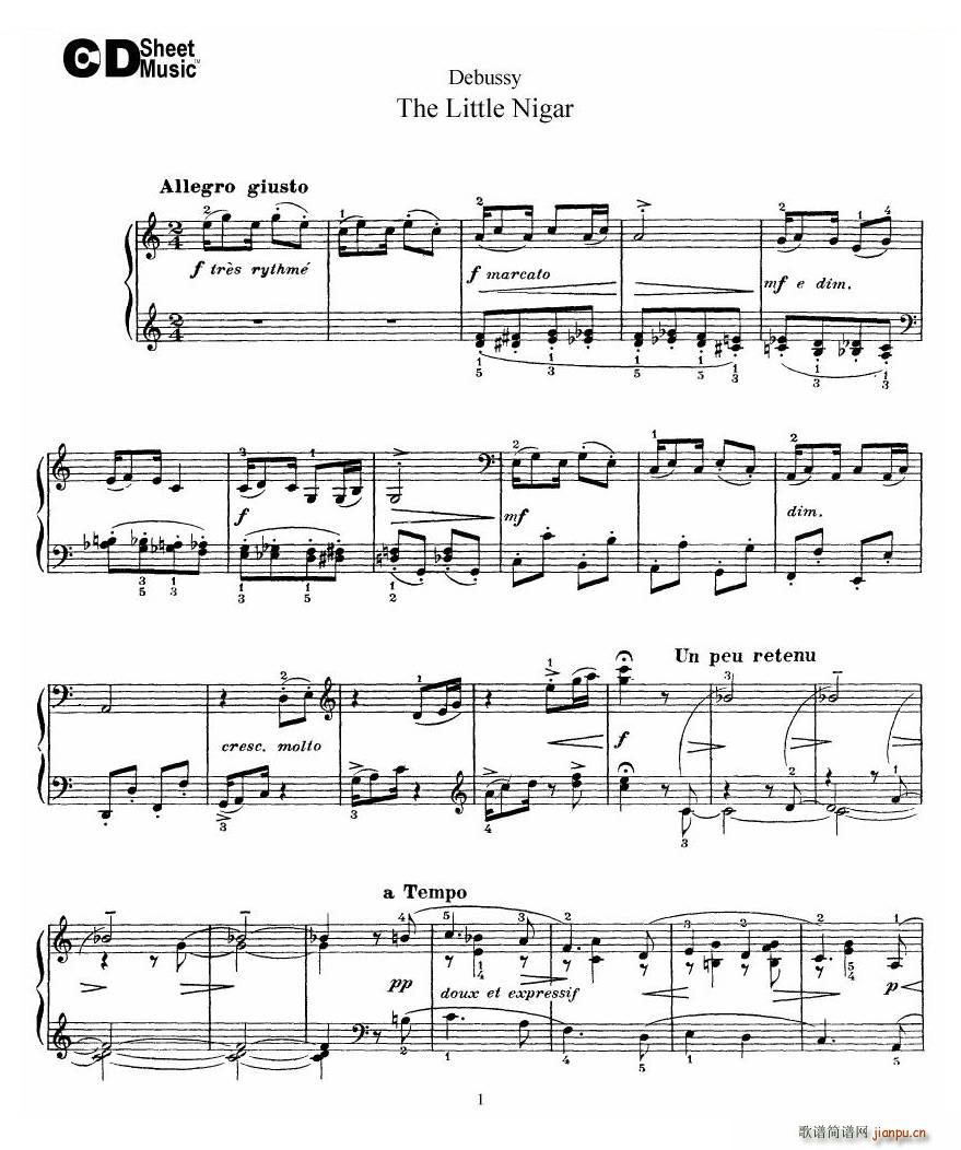 Debussy The Little Nigar The Little Nigar(ʮּ)1