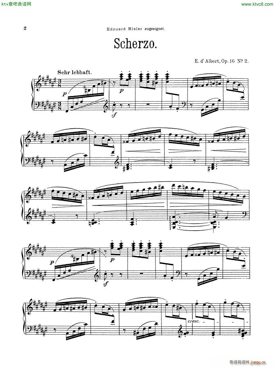 D Albert op 16 no 1 2 Waltz and Scherzo()21