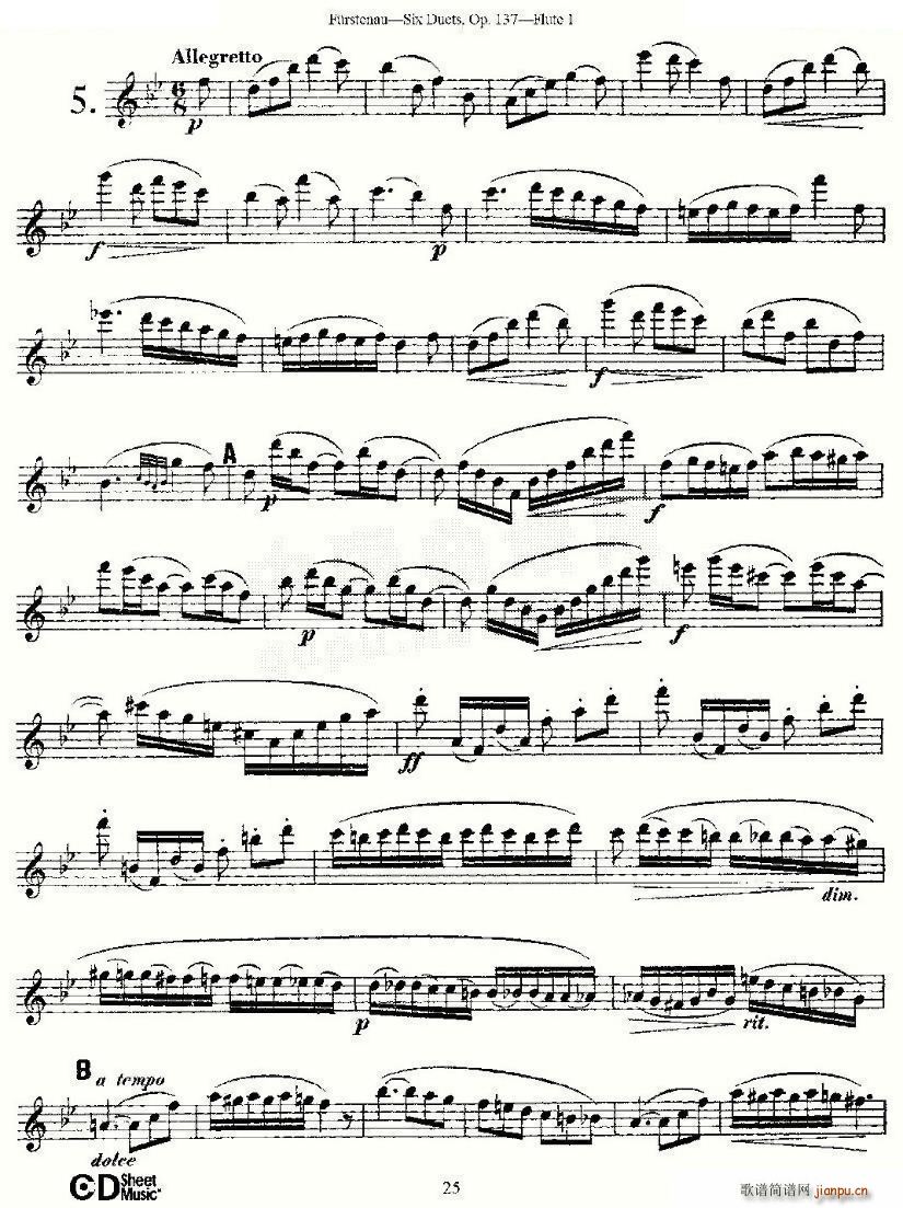 Six Duets Op 137 ֮  Ʒ 137 ͭ()1