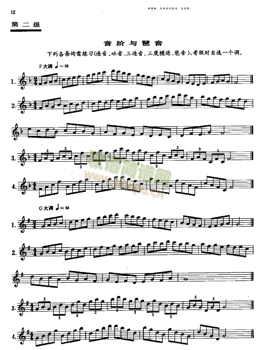 萨克斯―考极一级到九级管乐类萨克斯管(其他乐谱)12