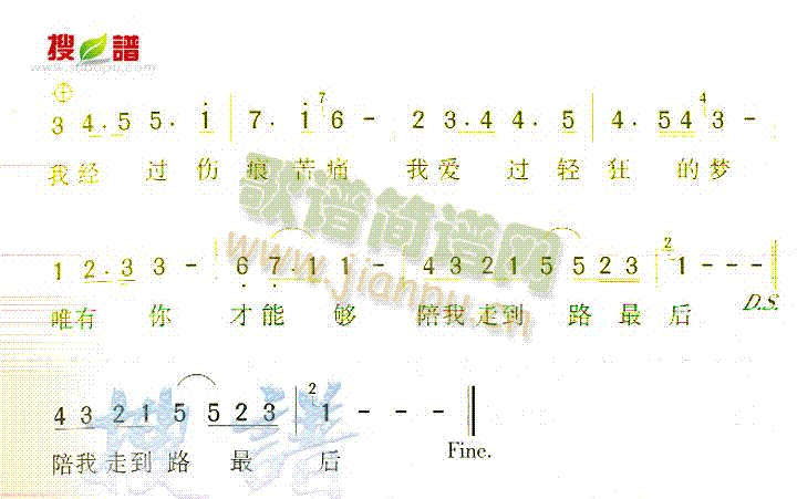 邂逅 歌谱简谱网
