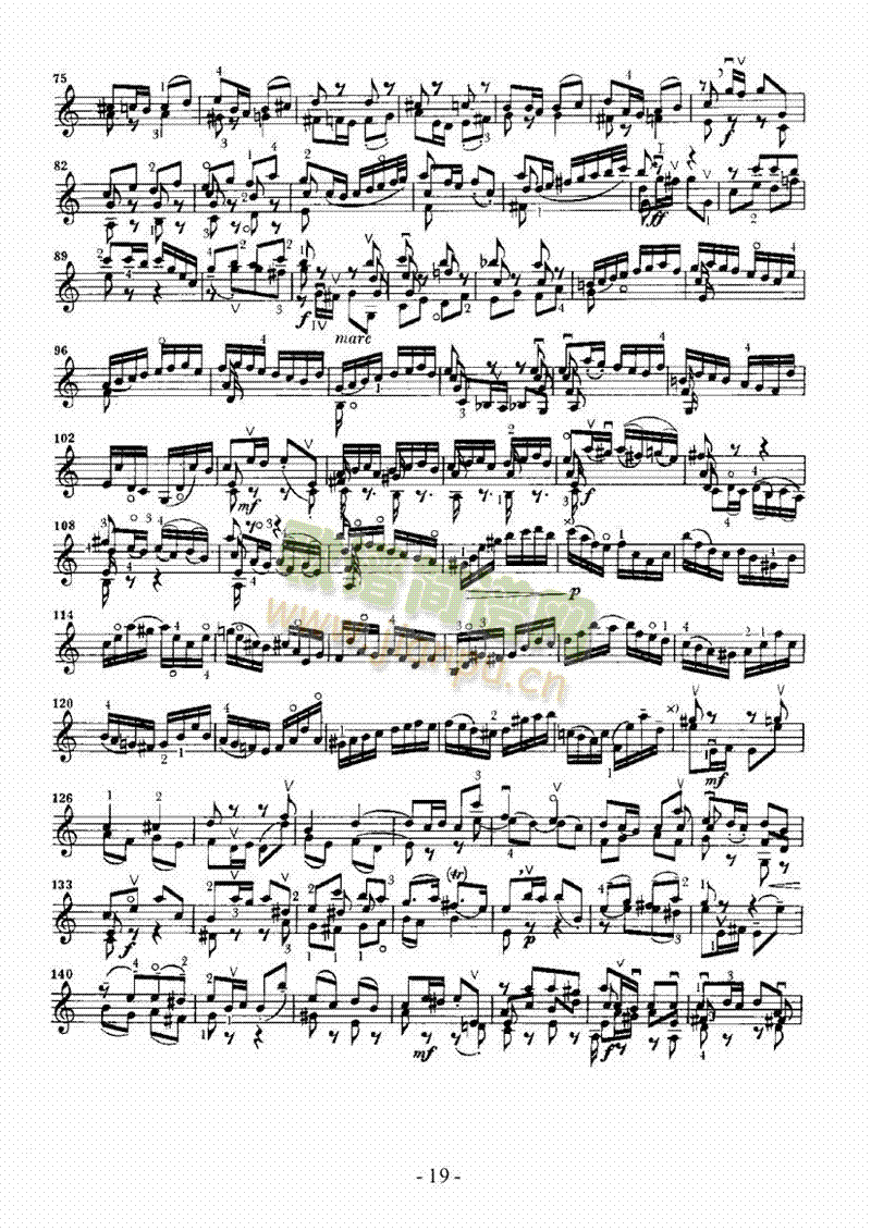 六首无伴奏奏鸣曲及组曲―独奏弦乐类小提琴(其他乐谱)19