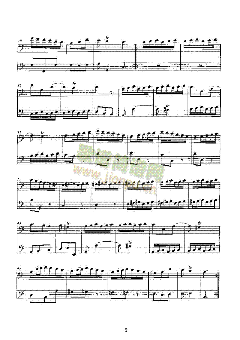 a小调奏鸣曲弦乐类大提琴(其他乐谱)5