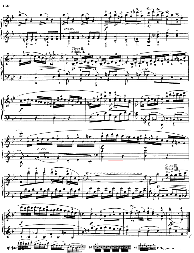 降B大调奏鸣曲kv333-莫扎特(钢琴谱)8