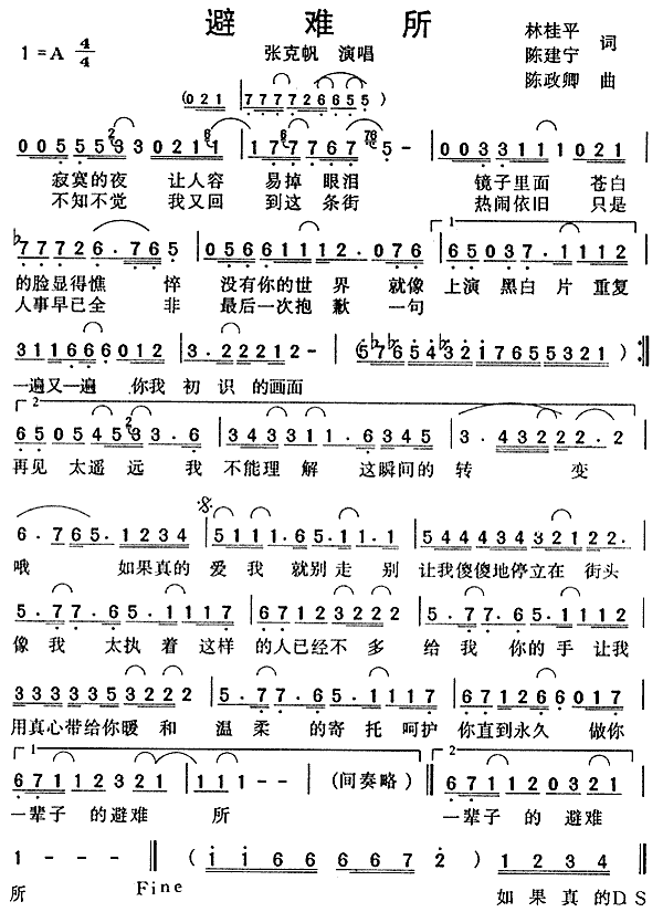 避难所简谱_辐射避难所(2)