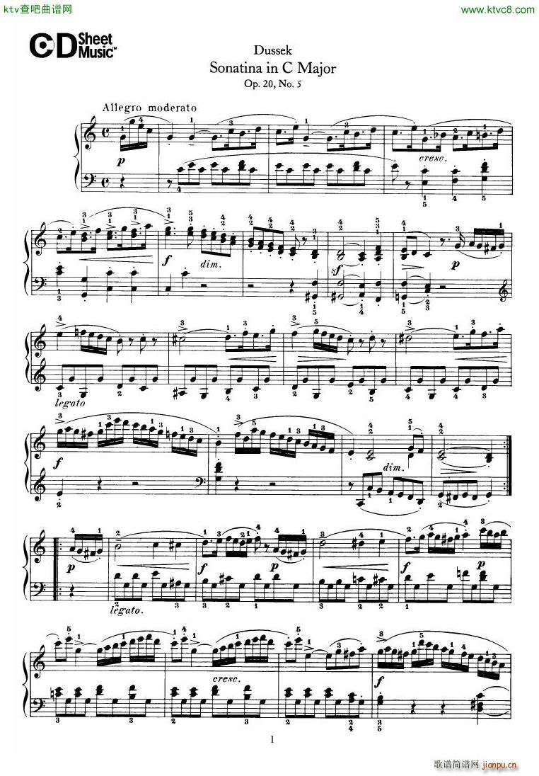 Dussek Sonatina in G Major()26