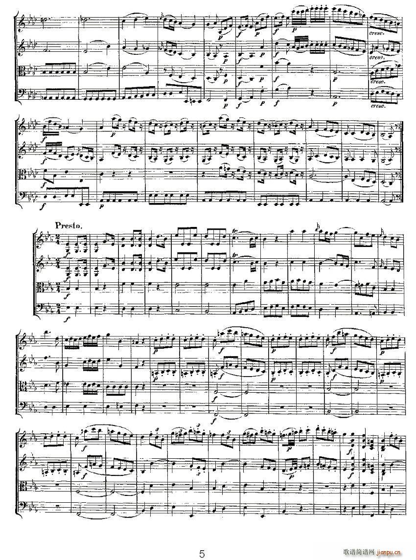 Quartet No 7 in Eb Major K 160 E()5