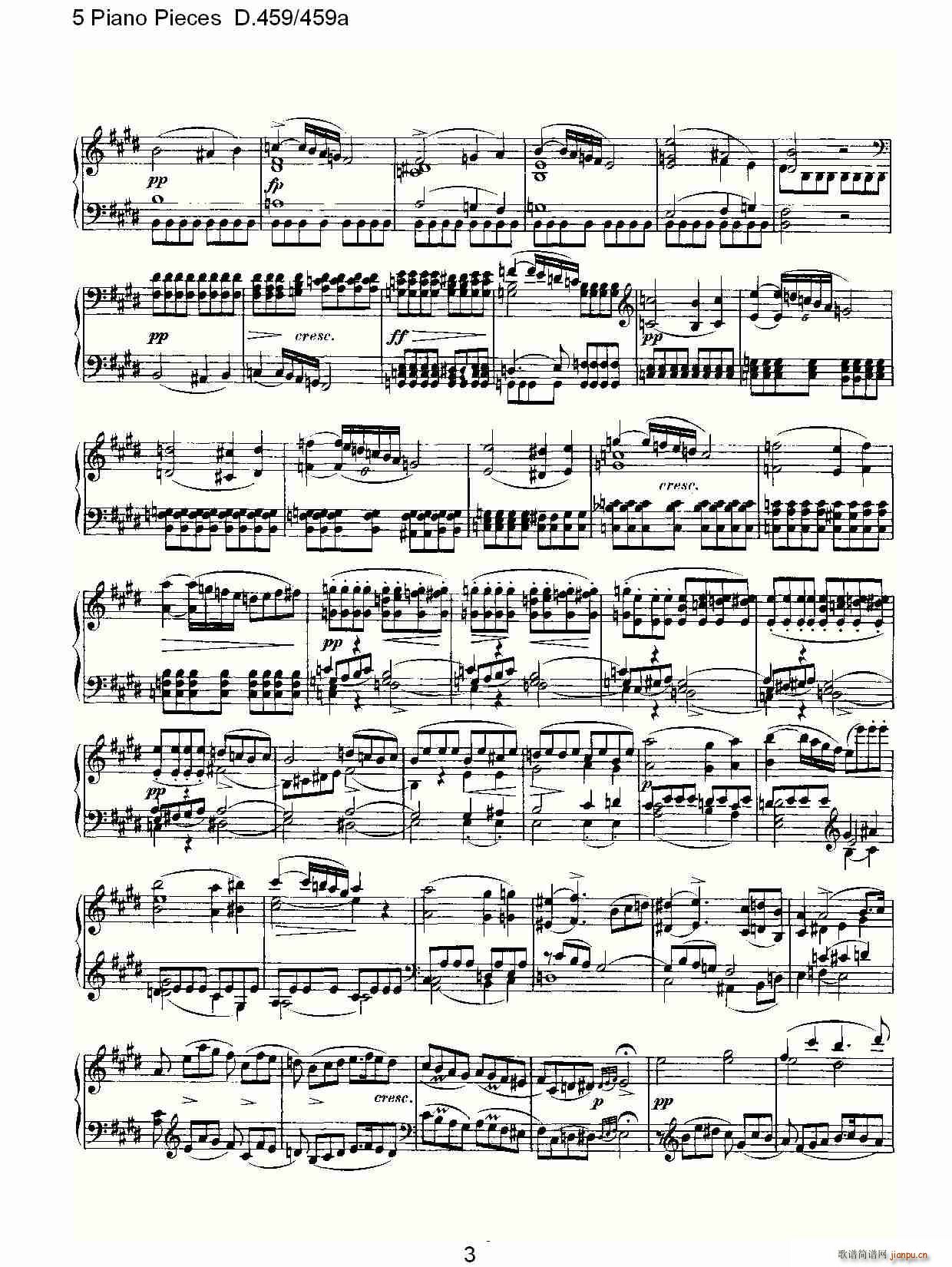 5 Piano Pieces D.459459a()3