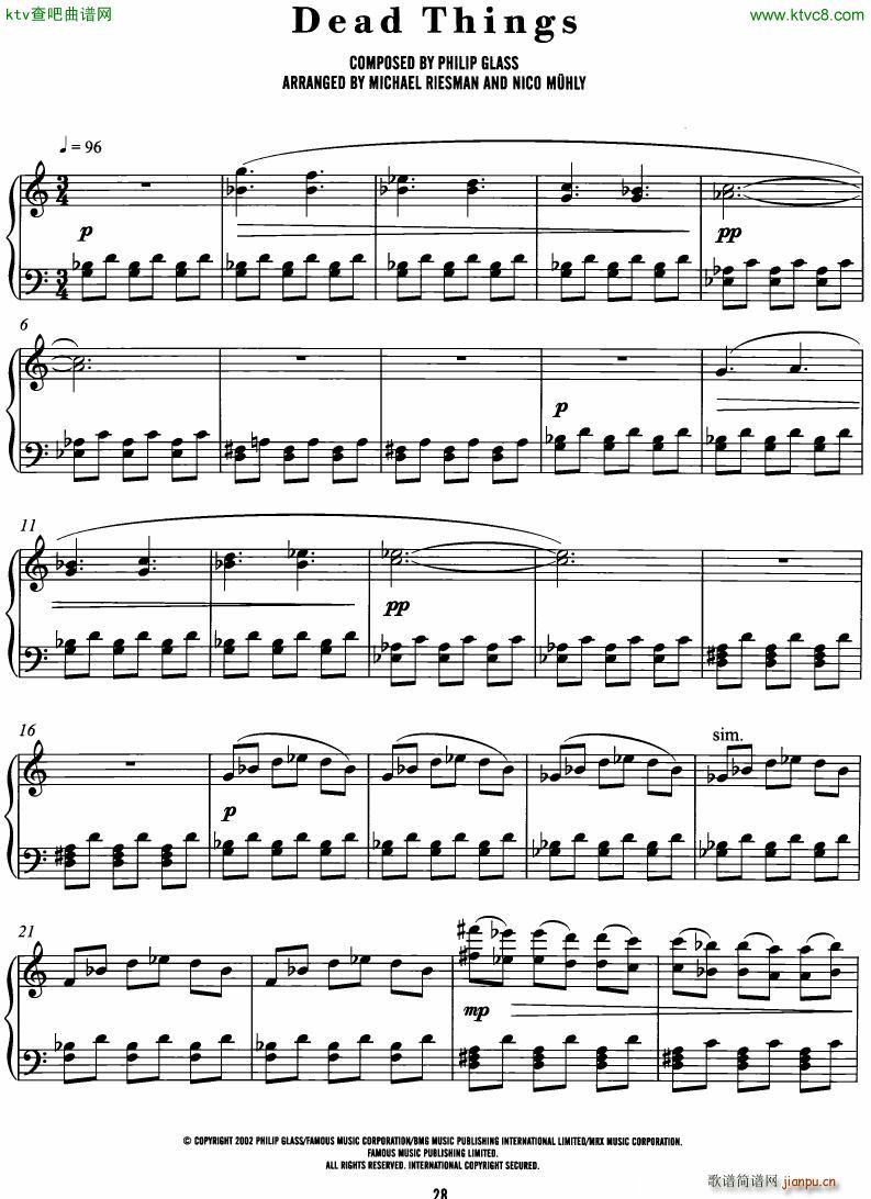 Philip Glass The Hours complete book()25