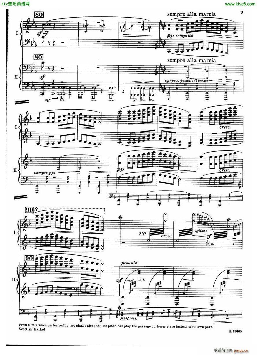 Britten Scottish Ballad op 26 arr for 2 pianos()10