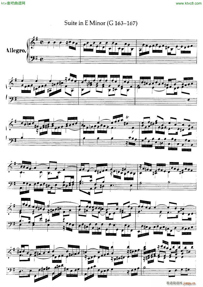 Handel Suite in E minor G163 167()1