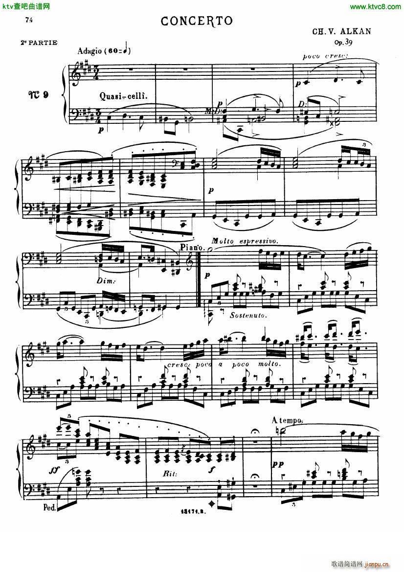 Alkan op 39 12 Etudes in Minor Keys no 9(钢琴谱)1