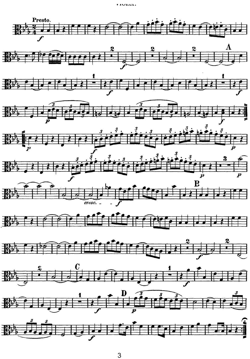 Mozart Quartet No 7 in Eb Major K 160 Viola(ʮּ)3
