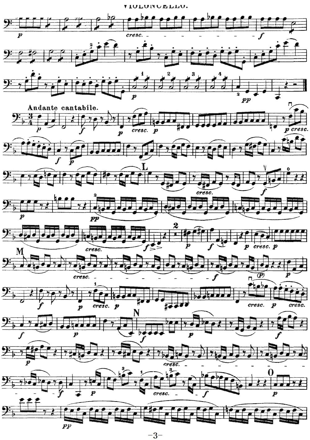 Mozart Quartet No 19 in C Major K 465 Cello(ʮּ)3