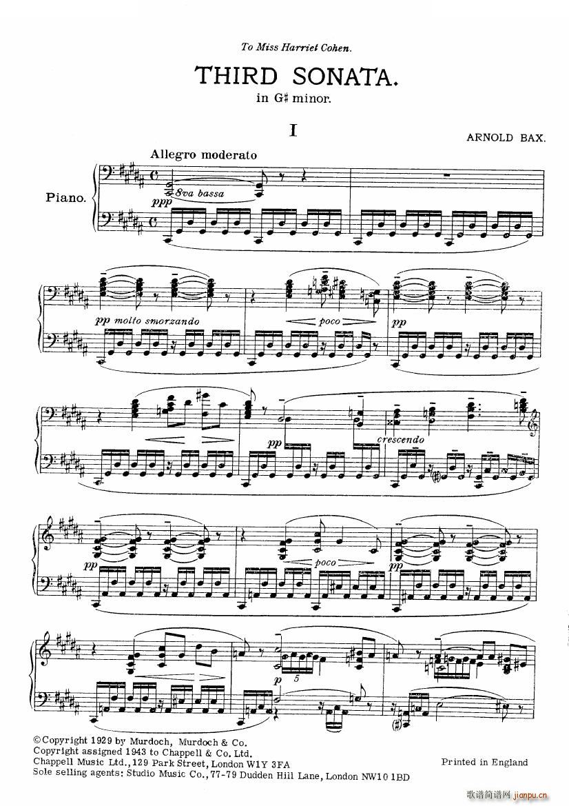 Bax Sonata No 3 Sonata No 3(ʮּ)1