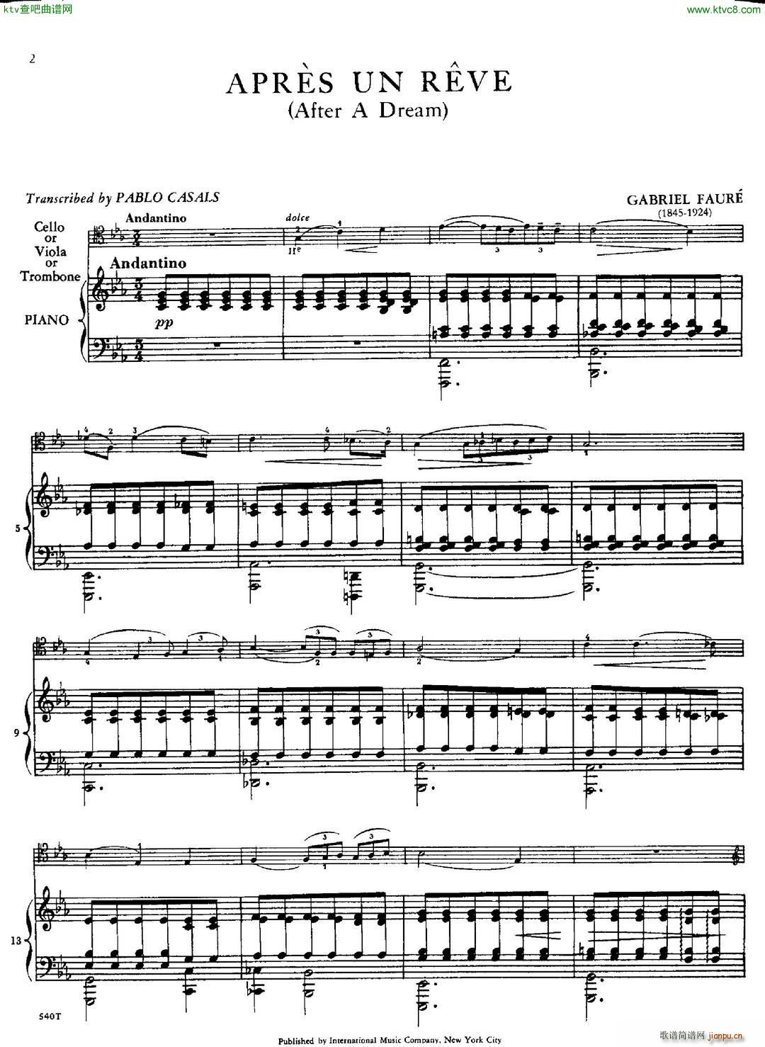 faure casals apres un reve trombone()3