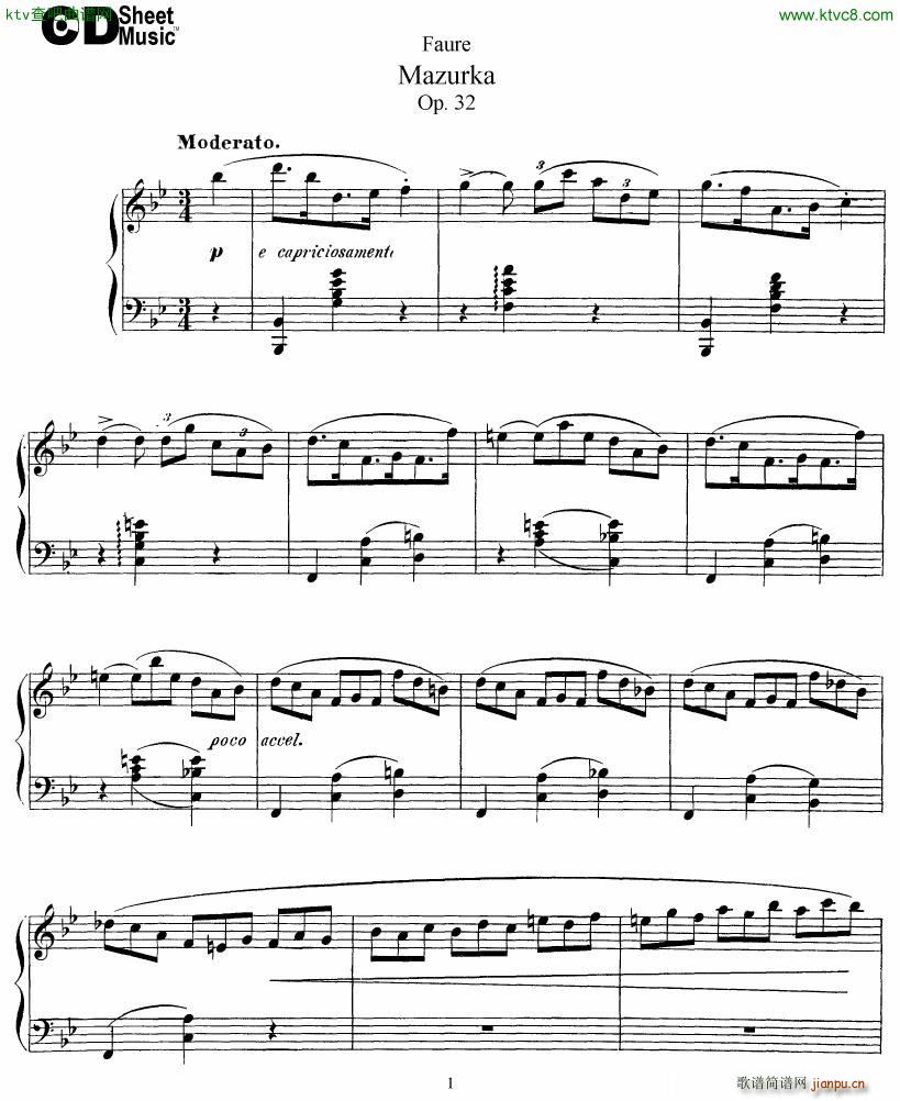 Faure Mazurka Op 32()1