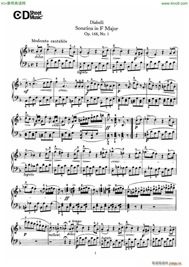 Diabelli Sonatinas Op 168 No 1 7 34P()1
