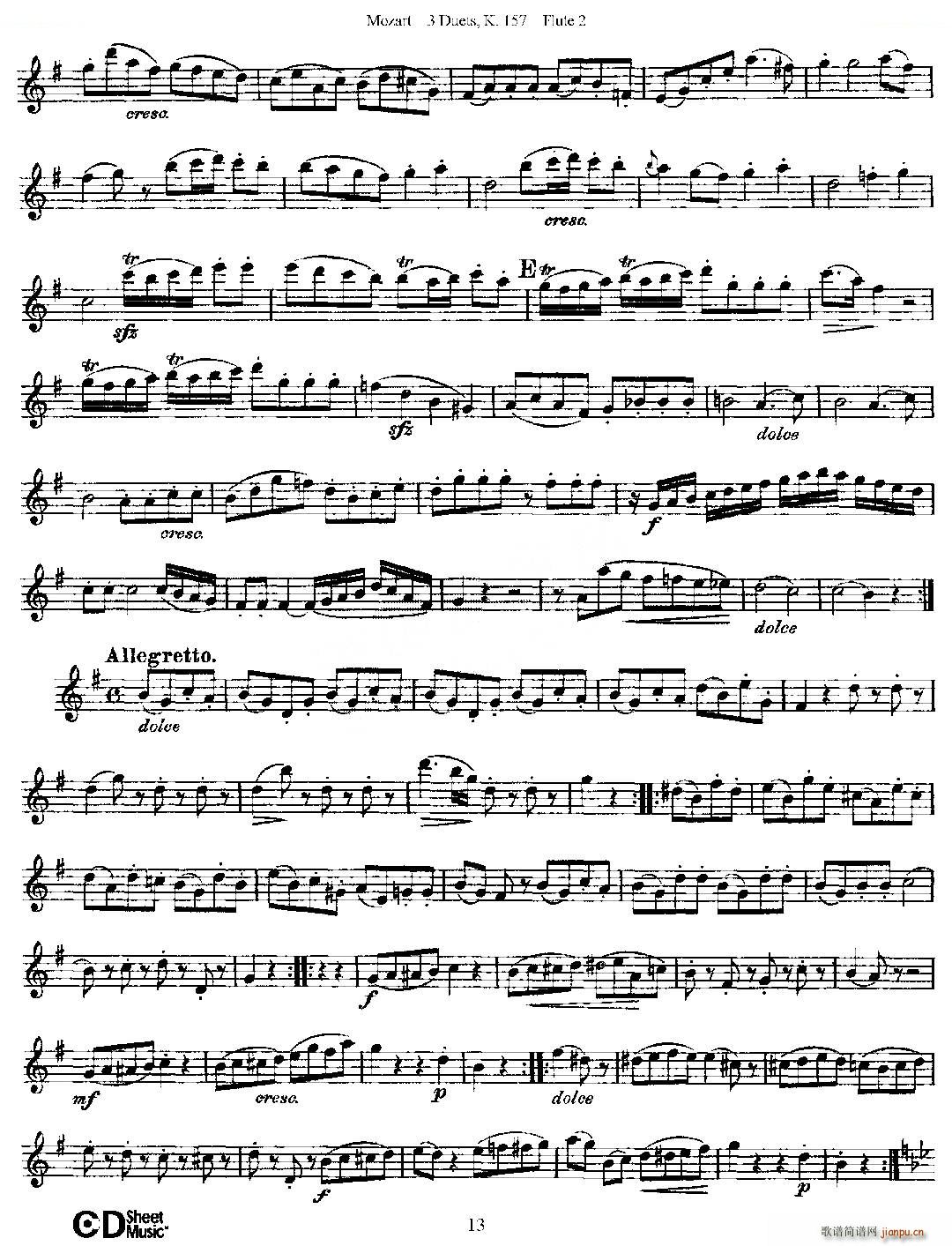 3 Duets K 157 ֮ڶ  K157 ͭ()13