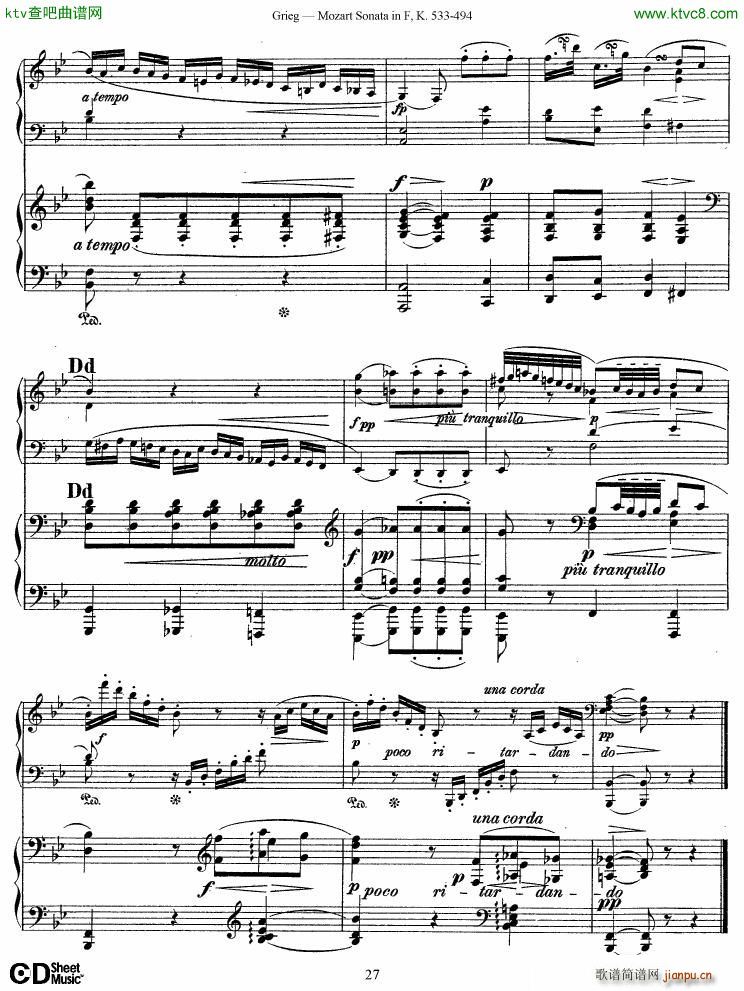Grieg Sonata K 533 Mozart 2nd Piano Grieg()27