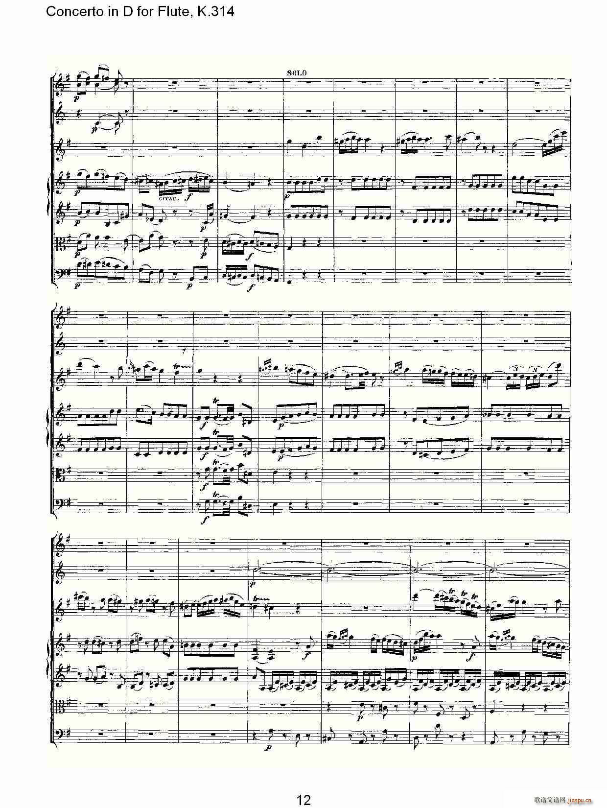 Concerto in D for Flute, K.314()12
